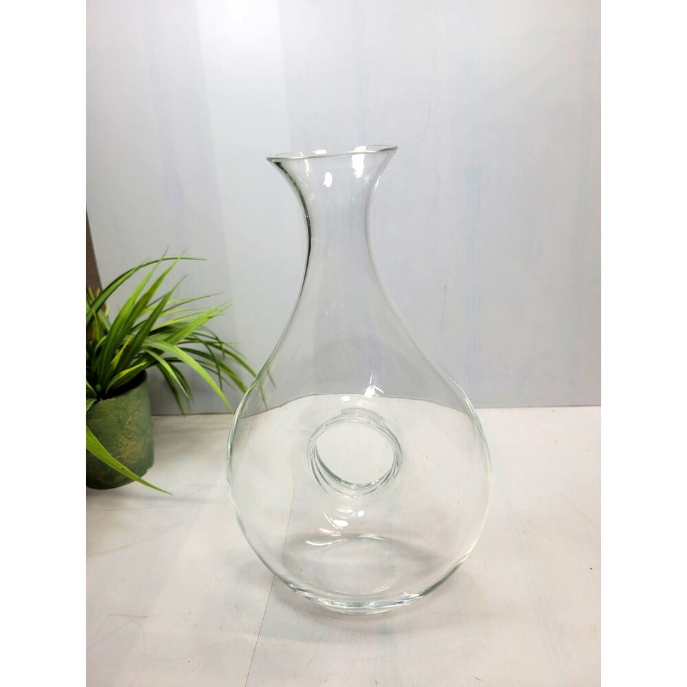 Lenox Tuscany Classics Pierced Crystal Wine Decanter Aerator Donut Hole